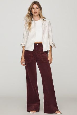 Pilcro Rylan Corduroy High Rise Flare Jeans