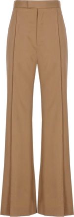 Vivienne Westwood Brown Tailored High Waist Wool Wide-Leg Pants