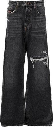 Diesel D-Rise Wijde Jeans - Heren - Loose Fit Jeans - Grijs - W34 - Denim - Jeans