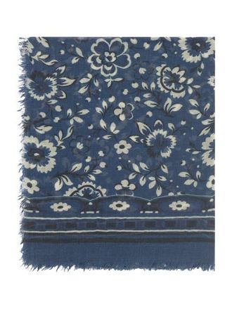 Gerard Darel Rosalyn Floral Scarf in Indigo at Nordstrom