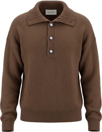 Ami Jersey de lana con cuello polo - Knitwear - Hombre - Marr&oacute;n - M