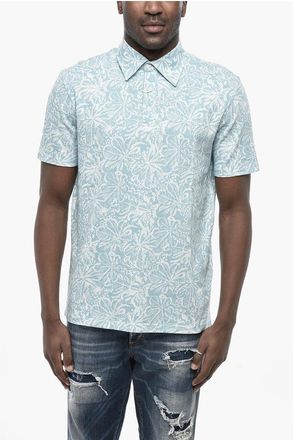 Altea 3-Button Polo with Botanical Print size S