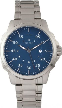 Elevon Watches Hughes Bracelet Watch w/ Date in Silver/blue at Nordstrom