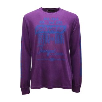 Dsquared2 Maglia Cotton Linen - Heren - Tops - Paars - Maat: L Katoen
