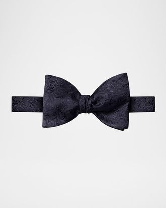 Eton Men & apos;s Pre-Tied Paisley Silk Bow Tie