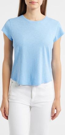 Bella Dahl Cotton Blend Slub Baby Tee in Tidal Blue at Nordstrom, Size X-Large