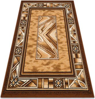 RugsX Rugsx - Carpet bcf Morad opal frame, classic - old gold beige 200x300 cm