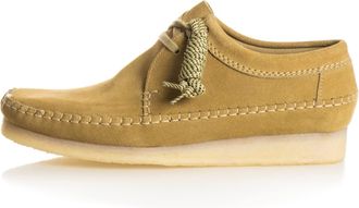 Clarks Mens Weaver Suede Maple Maple Shoes 8 UK
