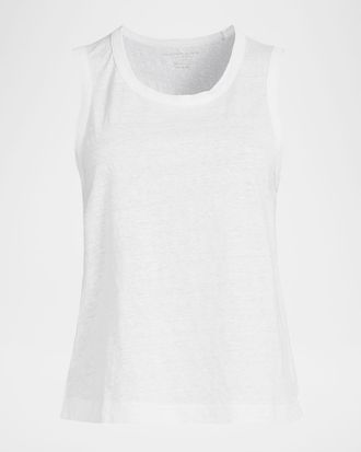 Majestic Filatures Crewneck Stretch Linen Tank