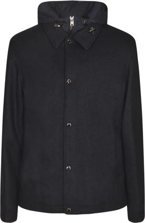Woolrich Hooded Jacket - Heren - Parka Jassen - Zwart - L - Katoen - Jassen