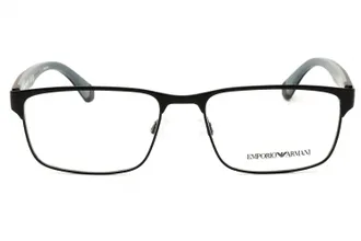Emporio Armani 0EA1105 Rectangular Metal Eyeglasses - Black