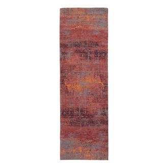 Louis De Poortere Alfombra de poliéster rojo, 80x250 cm