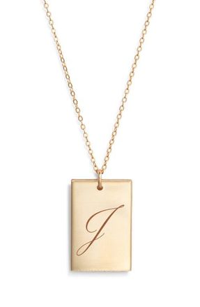 Set & Stones Stella Initial Pendant Necklace in Gold/j at Nordstrom