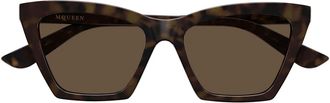 Alexander McQueen Alexander Mc Queen Sunglasses Am0536 S 002 Brown/Brown Woman