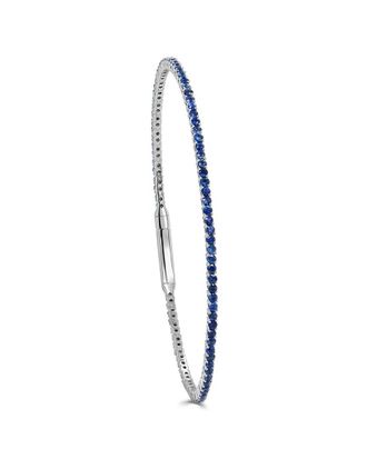 Sabrina Designs 14K 2.25 Ct. Tw. Sapphire Flexible Bangle Bracelet