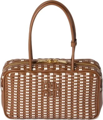 Miu Miu Borsa tote Bea effetto intrecciato - Marrone