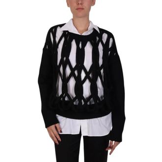 Patrizia Pepe Dames, Truien, Zwart, Maat: S Wol