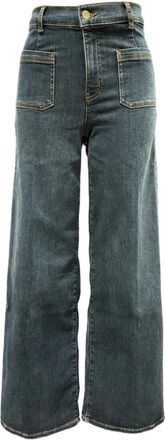 Frame Denim Palazzo Bardot Slim Jeans - Dames - Loose Fit Jeans - Blauw - W30 - Katoen - Jeans