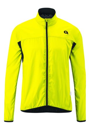 Gonso Fahrradjacke GONSO Serru, Herren, Gr. M, gelb (neongelb), 100% Polyester, Jacken Fahrradjacke, leichte Herren Windjacke, lockerer Windbreaker, Radjack