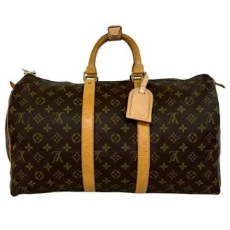 Louis Vuitton Pre-owned Weekend Bags, female, Brown, Size: ONE SIZE Pre-owned Keepall 45 Monogram Boston Bag