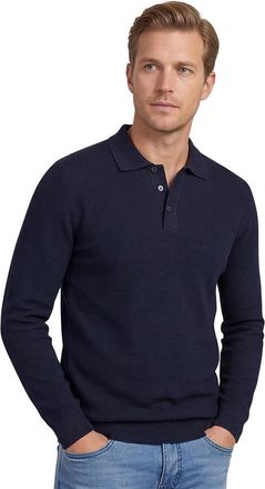 Casamoda Poloshirt Casa Moda donkerblauw normale fit 3 knoops