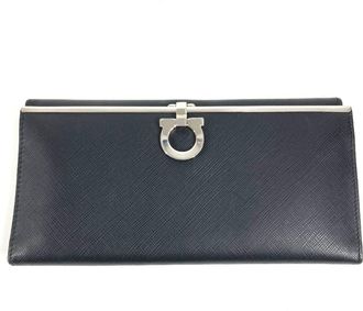 Ferragamo Leather Long Wallet (Bi-Fold) (Pre-Owned)