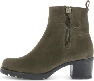 Gabor 72.801.33 Elegante Enkelboot - Dames - Laarzen met Hak - Groen - 39 EU - Leer - Schoenen