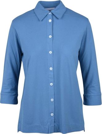 Alpha Studio shirt - Dames - Overhemden - Blauw - S - Katoen - Overhemden