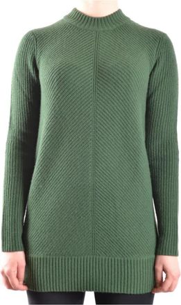 Michael Kors Groene Wollen Gebreide Ronde Hals - Dames - Ronde hals truien - Groen - XS - Wol - Truien & Vesten