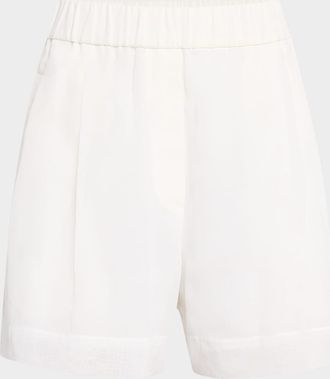 Brunello Cucinelli Pull-Up Cotton Gauze Shorts