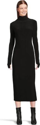 Norma Kamali Long Sleeve Turtleneck Dress To Midcalf Womens Dress Black : XS (Womens 2), Elastane/Polyester