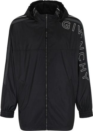 Givenchy Zwart Nylon Sportjack - Heren - Windbreakers - Zwart - M - Nylon - Fitness