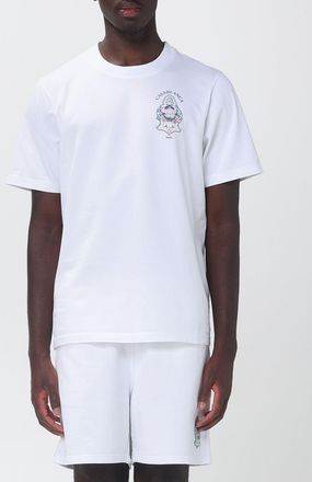 Casablanca T-shirt in cotone organico con scollo a girocollo e stampa logo