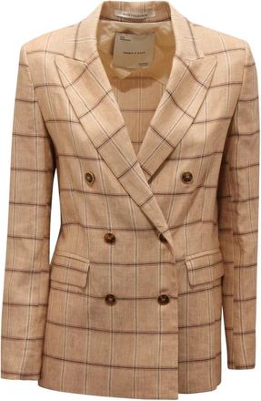 Emma & Gaia P13S115 Jas - Dames - Blazers - Beige - XS - Leer - Jassen