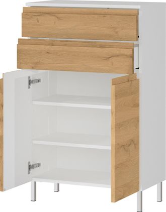 Germania Midischrank »Torrance« mit verstellbaren Einlegeböden und Füssen aus Metall, griffloses Design