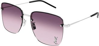 Saint Laurent SL 312 M Zonnebril - Dames - Zonnebrillen - Grijs - 58 MM - Accessoires