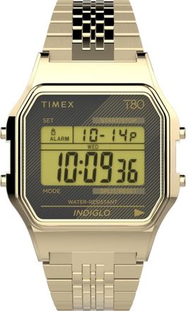 Timex Timex 80 Gold-Tone Digital Unisex Watch