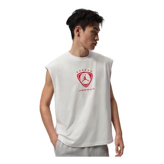 Nike Jordan Air Jordan Brooklyn Sleeveless Top White University Red IR1884-100