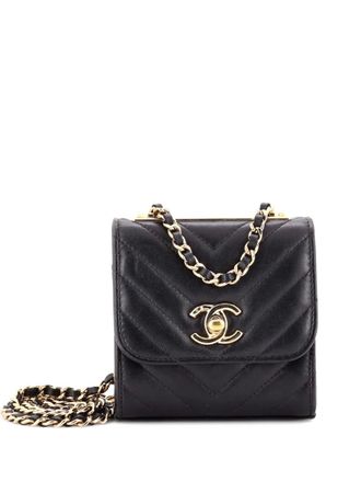 Chanel Trendy CC with Chain Chevron Lambskin Small clutch bag - Zwart