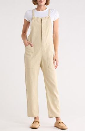LBLC The Label Ruby Cotton Overalls in Creme at Nordstrom Rack, Size X-Small