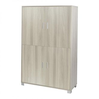 OEM Mueble De Oficina De Cuatro Puertas Olmo Claro Con Estantes 107x41x H162 Cm