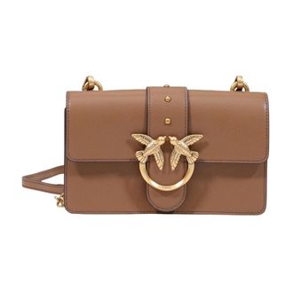 Pinko Love ONE Mini Bag - Dames - Schoudertassen - Beige - ONE Size - Leer - Tassen