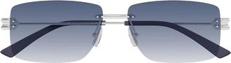 Bottega Veneta Sunglasses Bv1126 S 005 Silver/Blue Men