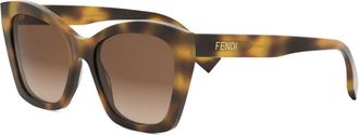 Fendi FE40151I 53F Womens Sunglasses Tortoiseshell Size 55