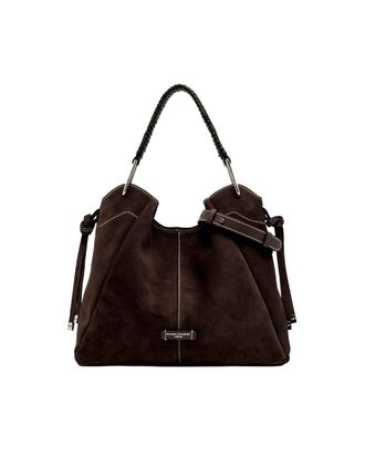 Gianni Chiarini Era Brown Suede Handbag