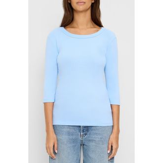Michael Stars Basic Band Crewneck T-Shirt in Sky at Nordstrom
