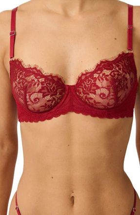 Kat The Label Maverick Lace Underwire Bra in Red at Nordstrom, Size X-Small