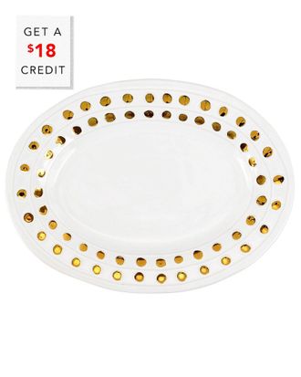 Vietri Vietri Medici Gold Medium Oval Platter With $11 Credit