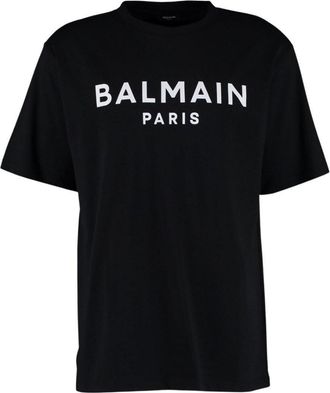 Balmain Paris Classic Branded Logo Black T-Shirt