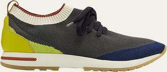 Loro Piana Mens Flexy Walk Knit Trainer Sneakers
